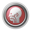 Red 3D Style Button "Ear, Nose & Throat"