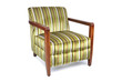 Retro micro fiber and wood chair
