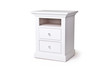 White side table with two drawers