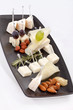 plate with different types cheese