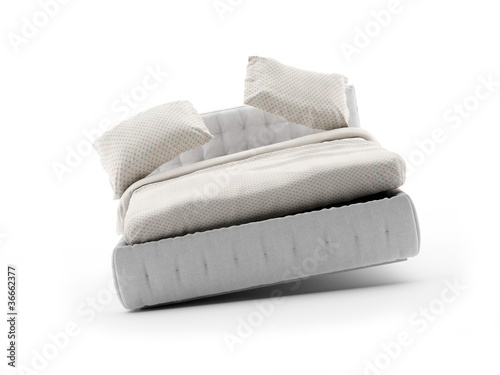 Illustration: Bett schwebend Bett schwebend
