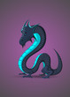Black Water Dragon: vector concept of Chinese New Year