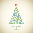 Vintage Vector christmas tree