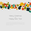 Vintage vector christmas card