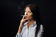 Woman with a cigar