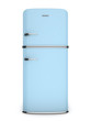 Illustration: retro refrigerator.Front view retro refrigerator.Front view