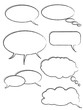 set of chat bubbles