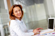 Happy businesswoman