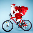 Santa on bike