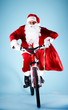 Photo: Santa on bicycle Santa on bicycle