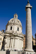 Trajan's Column and church in Rome, Italy Trajan's Column and church in Rome, Italy