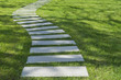 stone path on the grass