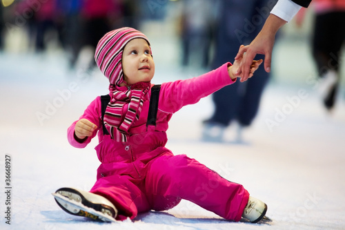 Photo: child leaning skating child leaning skating