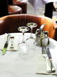 table at a cafe