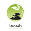 Logo spa. Beauty farm in green # vector