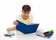Photo: Smiling student with textbooks Smiling student with textbooks