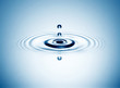 Wassertropfen 2 Tropfen blau