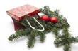 Tannenzweig mit Geschenkbox