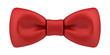 red bow tie isolated on white background