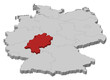 Map of Germany, Hesse highlighted