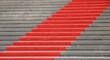 Red carpet on stairs