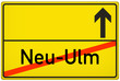 Ortsausgangsschild Neu-Ulm