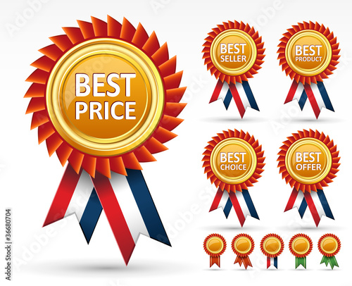 Vector: Sign best price, product, seller and choice award or label Sign best price, product, seller and choice award or label