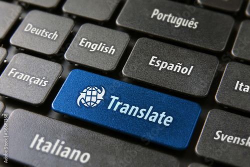 Photo: Online translation service concept Online translation service concept