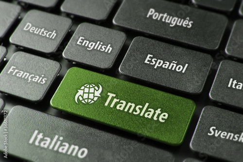Photo: Online translation service concept Online translation service concept