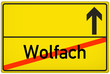 Stadt Wolfach Ortsausgangsschild