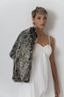 Glamorous girl with real fur bolero 1