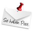 Briefumschlag mit Pin