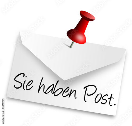 Vektor: Briefumschlag mit Pin Briefumschlag mit Pin