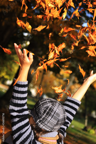 Foto: throwing leaves throwing leaves
