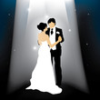 newly married couple silhouette newly married couple silhouette