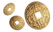 Photo: Chinese coins of happiness. Chinese coins of happiness.