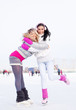 girls ice skating