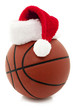 Basketball with Santa Hat