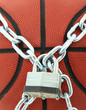Basketball with Padlock And Chain