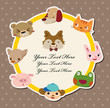 cartoon animal card cartoon animal card