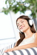 woman listening to music