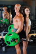 man and a woman in the gym