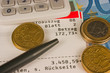 Geld und Kontoauszug