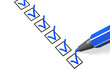 Checkliste blau
