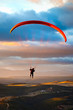Parapente paracaidas, vuelo al ocaso