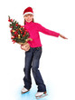 Young girl figure skating. Young girl figure skating.