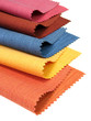 Multicolor tone of fabric sample on white background