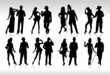 silhouettes costumes rétro