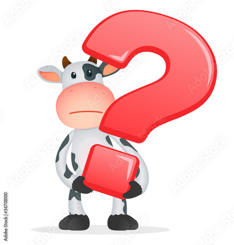 Vektor: funny cartoon cow funny cartoon cow