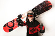 freundlicher Snowboarder